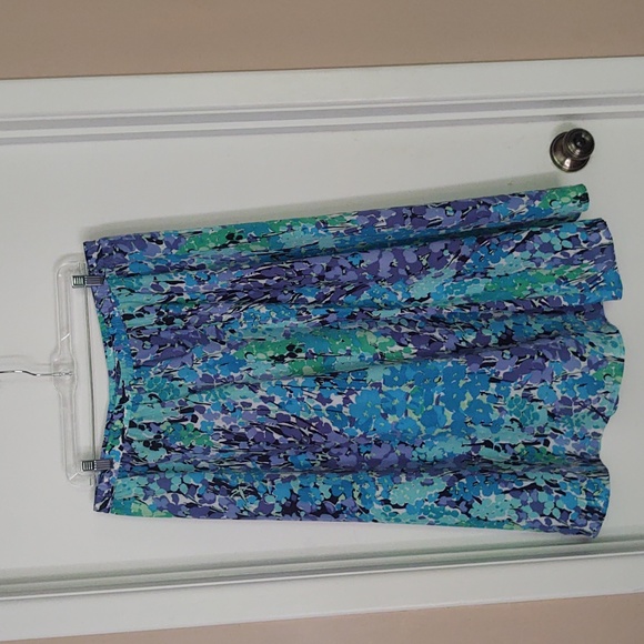 Serengeti extra large skirt blue flowers elastic waistband - Picture 1 of 2